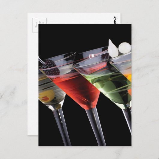Fancy Martinis Briefkaart (Voorkant / Achterkant)