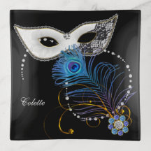 Fancy Masquerade Party op zwart