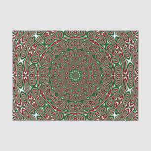 Fancy  Maximalist Groovy Christmas Mandala Tissuepapier