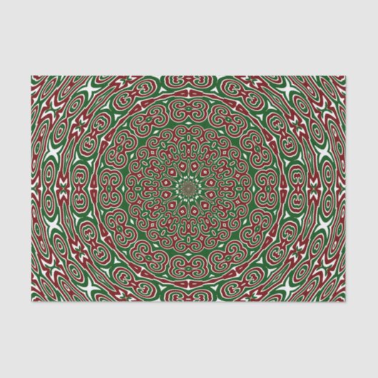 Fancy  Maximalist Groovy Christmas Mandala Tissuepapier (Voorkant)