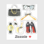 Fancy meisjeshandschoenen Lipstick Planner Fun Sticker (Vel)