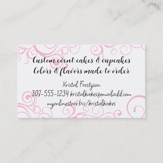 fancy mengkom whisk bakkerij bakkerij banketbakker visitekaartje (Achterkant)