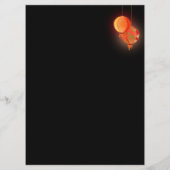 Fancy menu Rood papier Lantaarns Bindmenu (Achterkant)