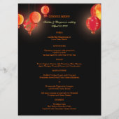 Fancy menu Rood papier Lantaarns Bindmenu (Voorkant)