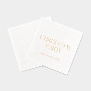 Fancy Merry Christmas Retro Typografie Folie Servetten