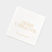 Fancy Merry Christmas Retro Typografie Folie Servetten (Links)