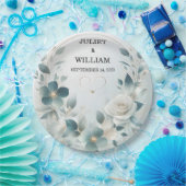 Fancy metaalglam glanzend high-end zilveren bruilo papieren bordje (Feest)