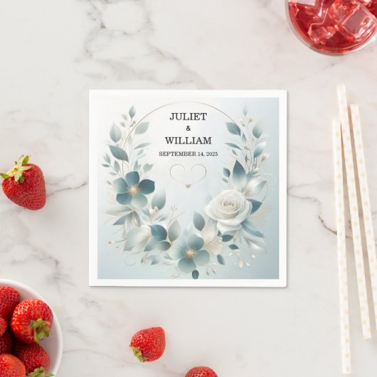 Fancy metaalglam glanzend high-end zilveren bruilo servet (Insitu)