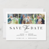 Fancy Minimalist Collage 3 Photos Couple Wedding (Voorkant)