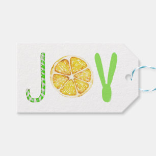 Fancy modern Christmas JOY typografie script Cadeaulabel