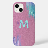 Fancy moderne Glam roze Paarse Blauwgroen Verflage Case-Mate iPhone Case (Achterkant)