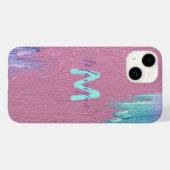 Fancy moderne Glam roze Paarse Blauwgroen Verflage Case-Mate iPhone Case (Achterkant (horizontaal))