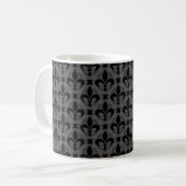 Fancy Mok Fleur de lis, Dark Grey (Voorkant links)