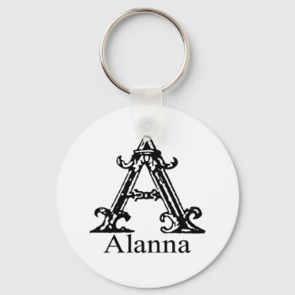 Fancy monogram: Alanna Sleutelhanger