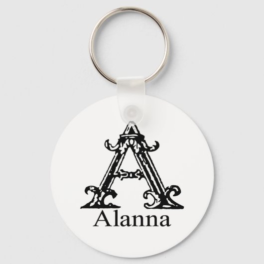 Fancy monogram: Alanna Sleutelhanger (Voorkant)