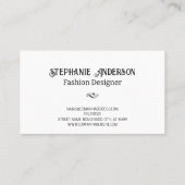 Fancy monogram | ANTIEK LIJST Visitekaartje (Achterkant)