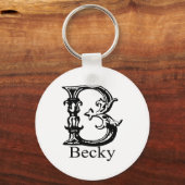 Fancy monogram: Becky Sleutelhanger (Voorkant)