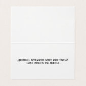 Fancy monogram | Dubbel gelaagd leder | Hout B Visitekaartjes (Binnenkant ongevouwen)