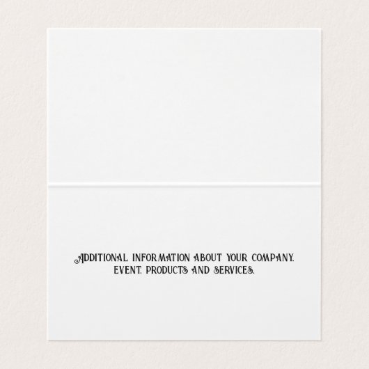 Fancy monogram | Dubbel gelaagd leder | Hout B Visitekaartjes (Binnenkant ongevouwen)