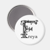 Fancy monogram: Freya Magneet (Voorkant / Achterkant)