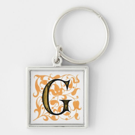 Fancy  monogram "G" Sleutelhanger (Voorkant)