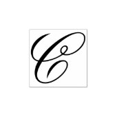 Fancy monogram kalligrafie Letter C Rubberstempel (Afrduk)