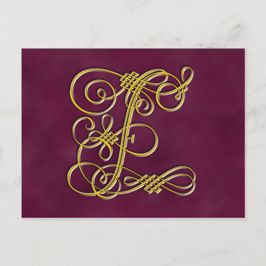 Fancy monogram letter F Briefkaart (Voorkant)