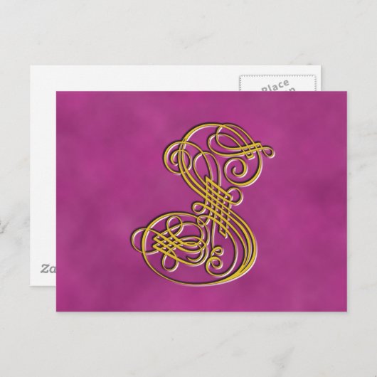 Fancy monogram letter S Briefkaart (Voorkant / Achterkant)