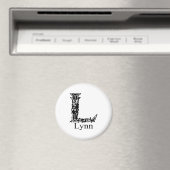 Fancy monogram: Lynn Magneet (Insitu (Vaatwasser))