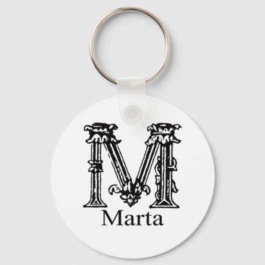 Fancy monogram: Marta Sleutelhanger (Voorkant)