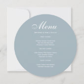 Fancy Monogram Rond Menu Kaart (Voorkant)