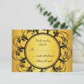 Fancy monogram RSVP (Staand voorkant)