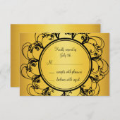 Fancy monogram RSVP (Voorkant / Achterkant)