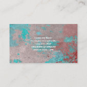 Fancy monogram script | Grunge Rusted Background Visitekaartje (Achterkant)