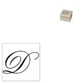 Fancy Monogram scriptbrief D Rubberstempel (Gestempeld)