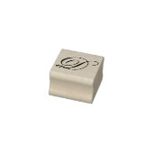 Fancy Monogram scriptbrief D Rubberstempel (Stempel)