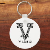 Fancy monogram: Valerie Sleutelhanger (Voorkant)