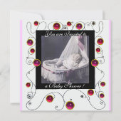 FANCY MONOGRAM VAN HET BABY SHOWER VAN SWIRLS, fot Kaart (Voorkant)