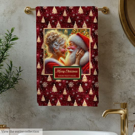 Fancy Mr et Mme Claus Christmas Guest Towel