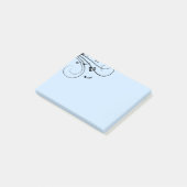 Fancy Music Notes Blue Post-It Notes (Incliné)
