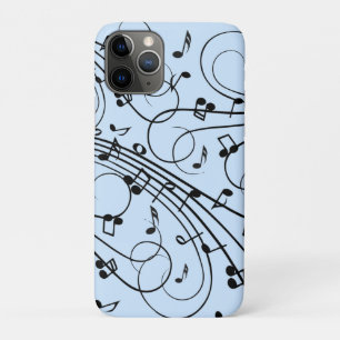 Fancy Muzieknoten blauw iPhone 11 Pro Hoesje