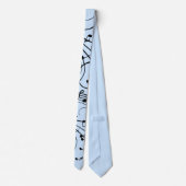 Fancy Muzieknoten blauw Stropdas (Achterkant)