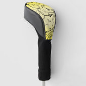 Fancy Muzieknoten Geel Golfheadcover (Schuin)