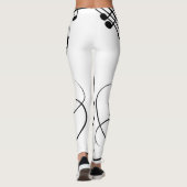 Fancy Muzieknoten Leggings (Achterkant)