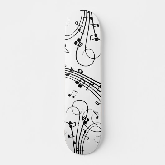 Fancy Muzieknoten Skateboard (Voorkant)