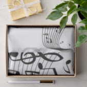 Fancy Muzieknoten Tissuepapier (Geschenk)
