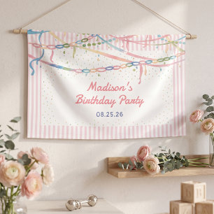 Fancy Nancy Roze Meisjes Verjaardagsfeestje Spandoek