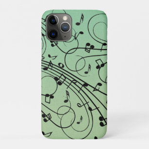 Fancy notities Groen muziekontwerp iPhone 11 Pro Hoesje