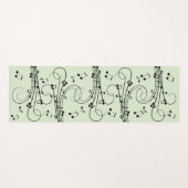 Fancy notities Groen muziekontwerp Yogamat (Voorkant (horizontaal))