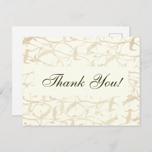 Fancy olievlek Hartelijk dank Briefkaart (Voorkant / Achterkant)